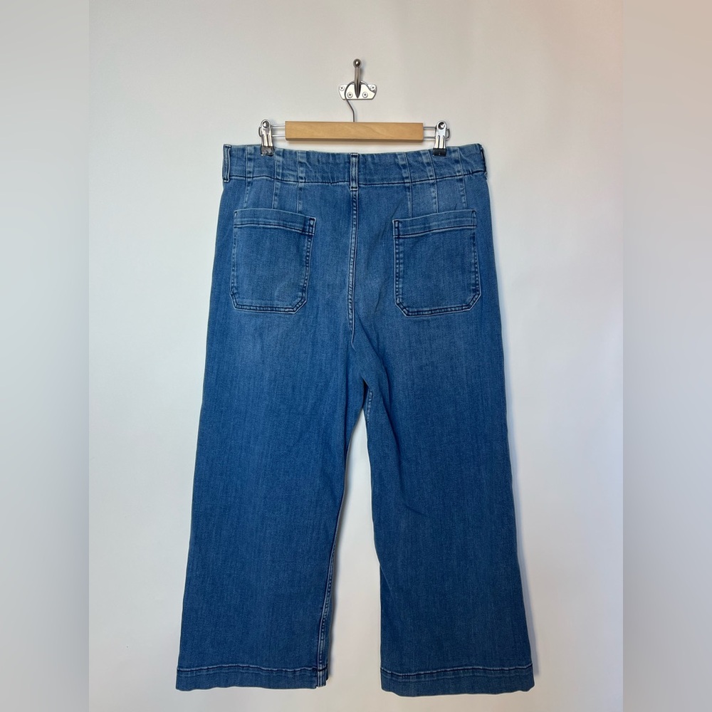 Maeve The Colette Crop High-Rise‎ Wide-Leg Jeans Approx Size 34 - Picture 8 of 16